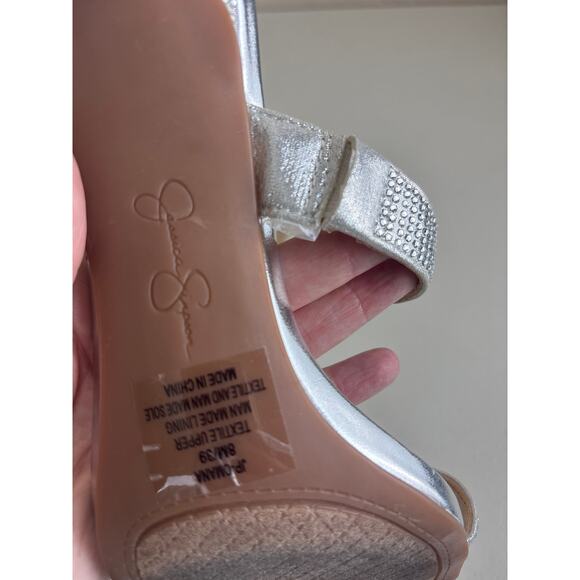 Jessica Simpson Omana Rinestone Strappy Heels Sandals Size 8 - Picture 11 of 12